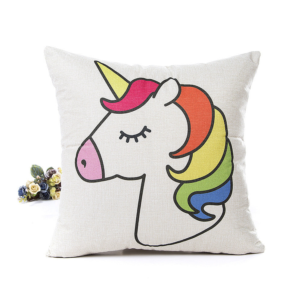 (Buy one Get one Free) Unicorn Design Sofa Pillow Case-StyleA-45*45cm-Free Shipping at meselling99