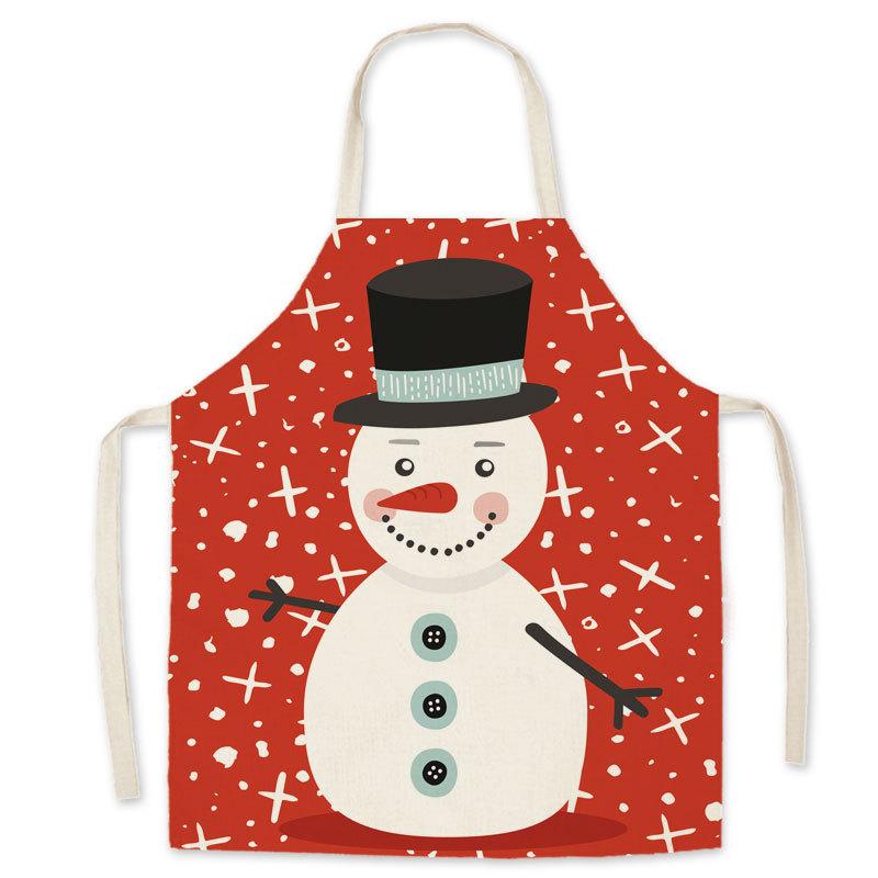 Merry Christmas Parent and Kids Linen Arpons-Aprons-Hat-65x75 cm-Free Shipping at meselling99