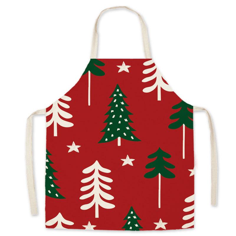 Merry Christmas Parent and Kids Linen Arpons-Aprons-Christmas Tree-65x75 cm-Free Shipping at meselling99