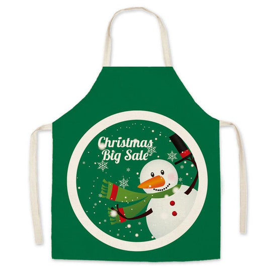 Merry Christmas Parent and Kids Linen Arpons-Aprons-Scarf-65x75 cm-Free Shipping at meselling99
