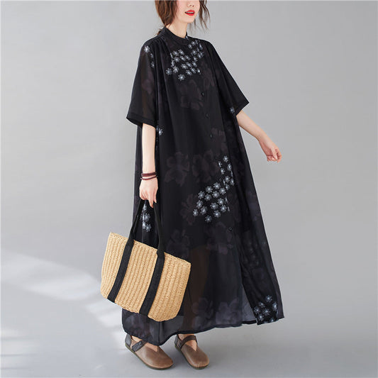 Summer Fashion Plus Sizes Chiffon Shirts Dresses-Dresses-The same as picture-One Size-Free Shipping at meselling99