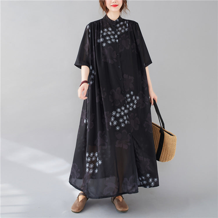 Summer Fashion Plus Sizes Chiffon Shirts Dresses-Dresses-The same as picture-One Size-Free Shipping at meselling99