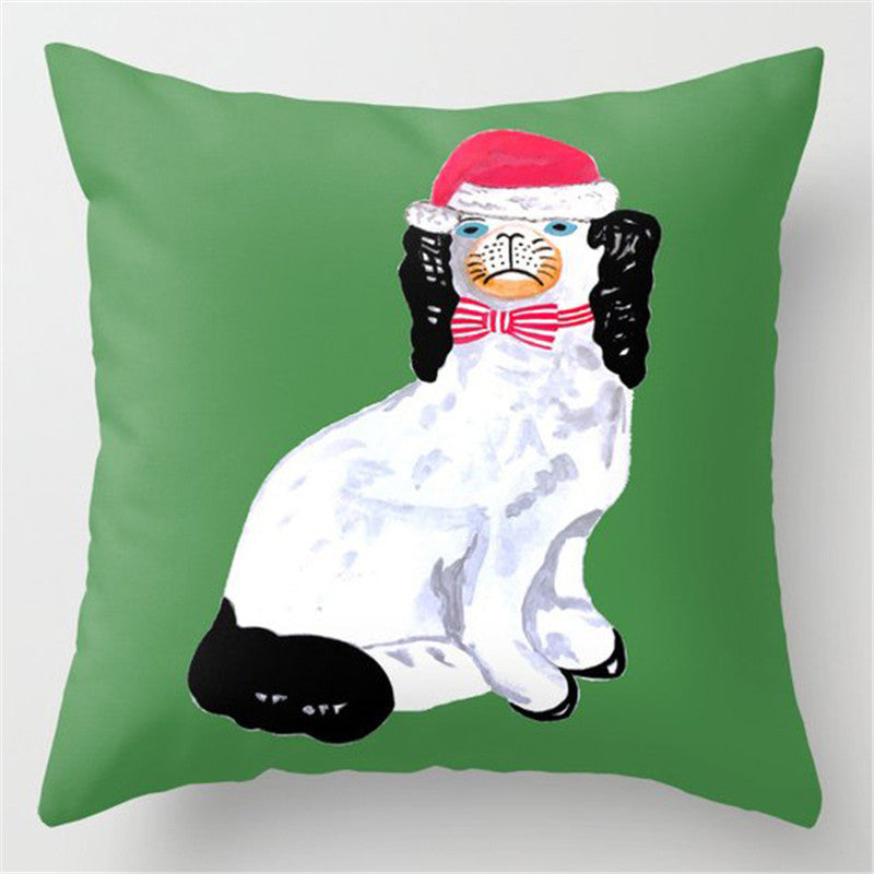 5pcs/package Christmas Green Pillow Case-Pillowcase-LW573BZ-12-Velvet-45*45cm-Free Shipping at meselling99