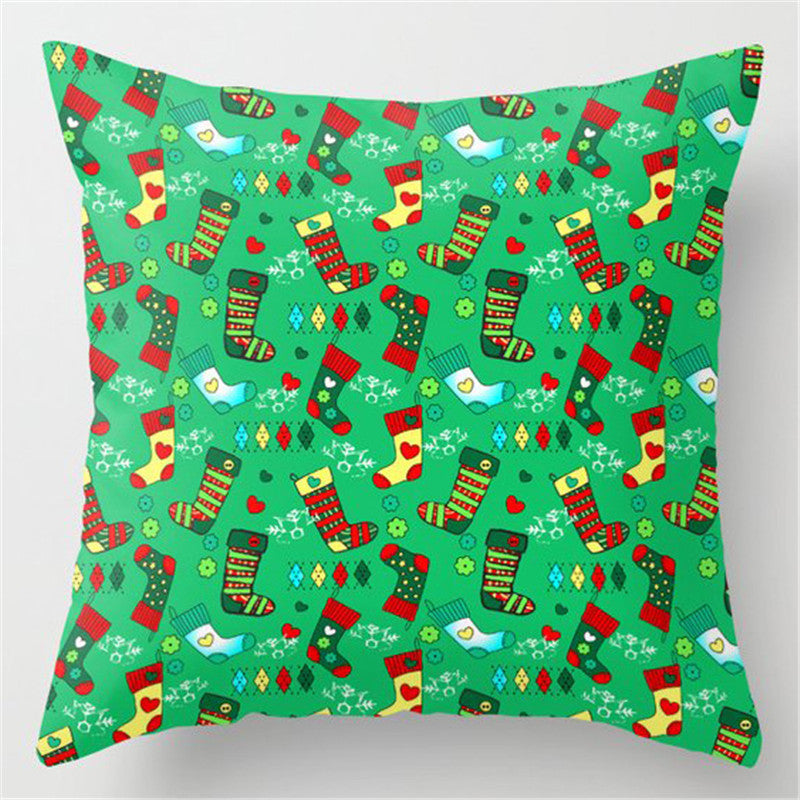 5pcs/package Christmas Green Pillow Case-Pillowcase-LW573BZ-16-Velvet-45*45cm-Free Shipping at meselling99