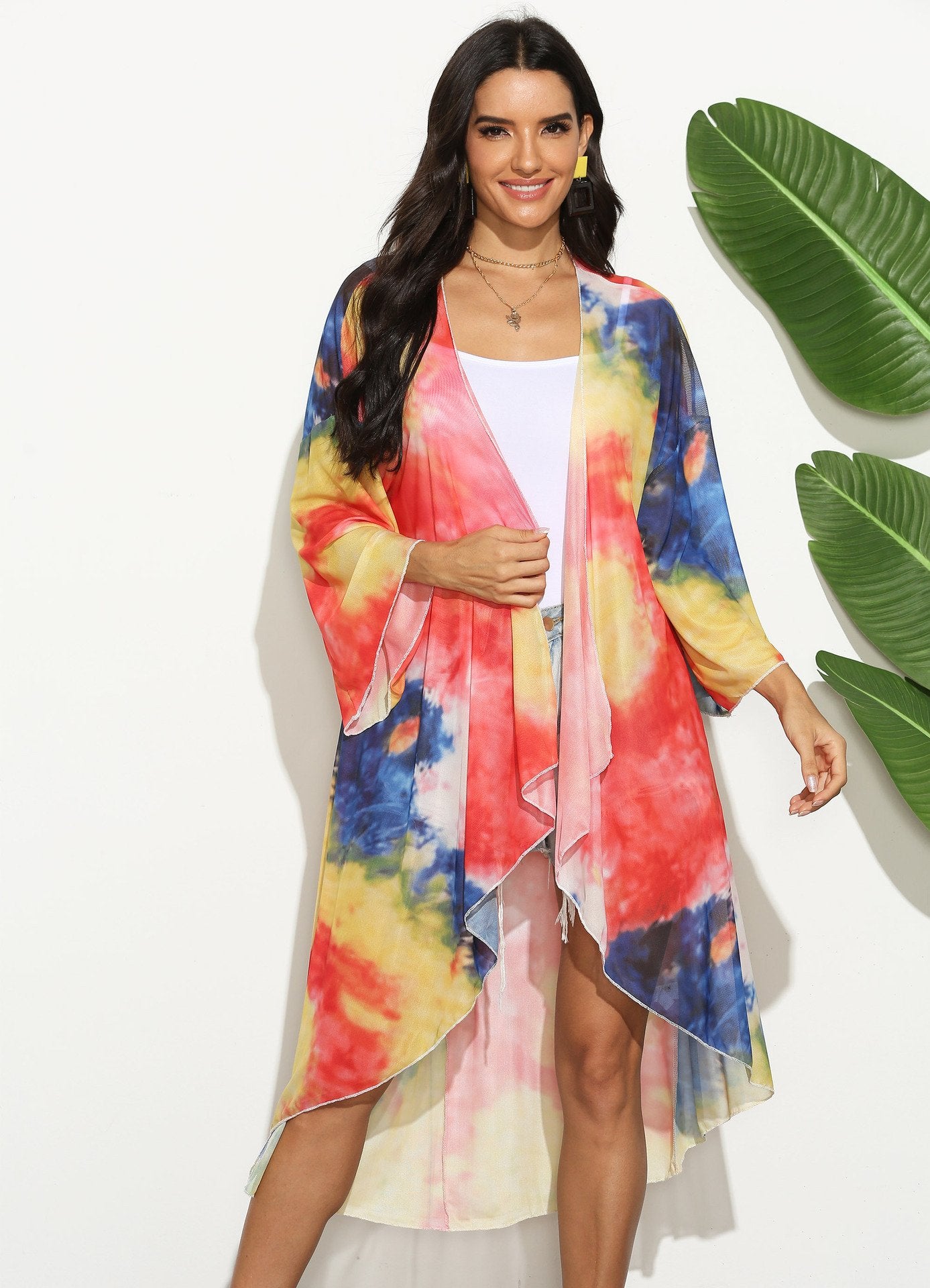 Women Summer Irregular Sun Proof Long Cover Ups-The same as picture-One Size-Free Shipping at meselling99