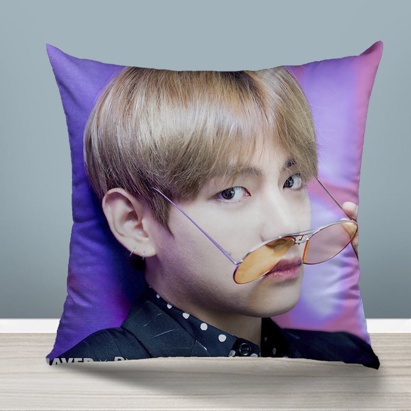 Cusotm BTS Double Sided Photo Pillow-bts(19)-45*45cm-Free Shipping at meselling99