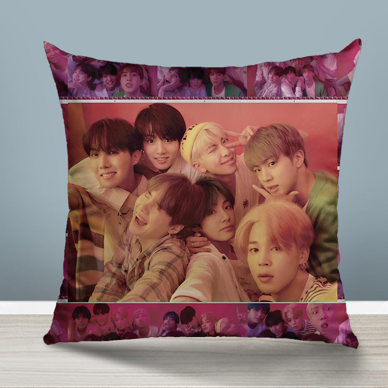 Cusotm BTS Double Sided Photo Pillow-bts(20)-45*45cm-Free Shipping at meselling99