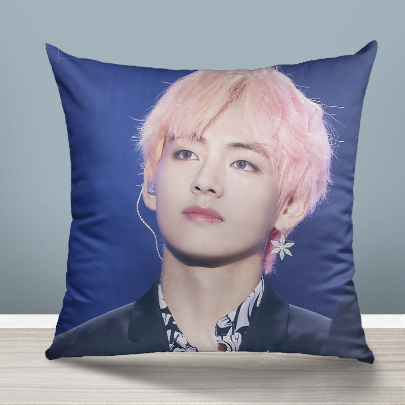 Cusotm BTS Double Sided Photo Pillow-bts(17)-45*45cm-Free Shipping at meselling99