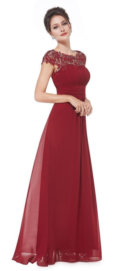 Elegant Women Long Lace Dresses-Dresses-Red-S-Free Shipping at meselling99