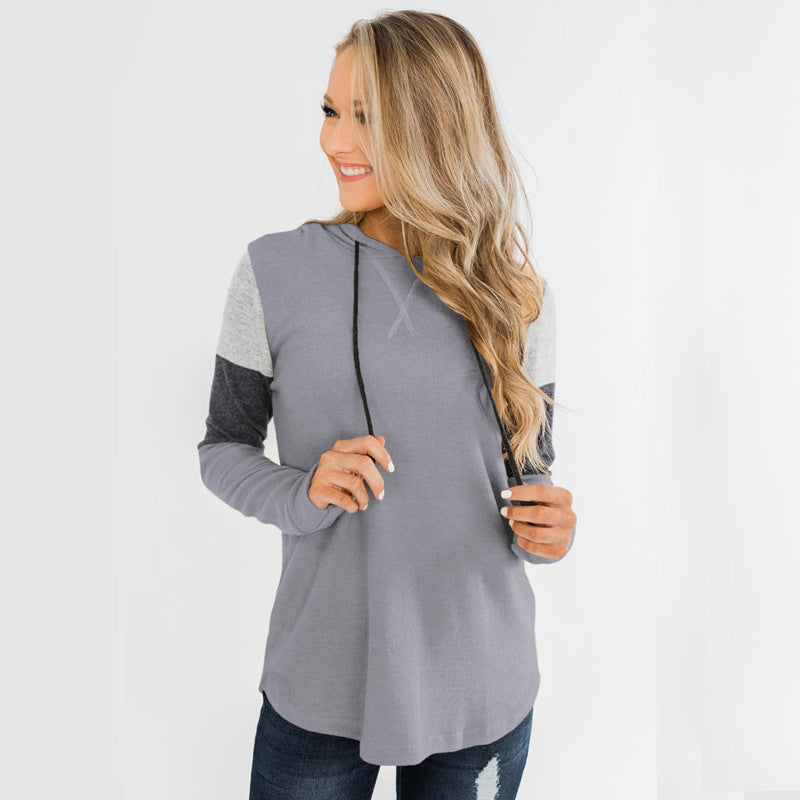 Leisure Loose Long Sleeves Hoodies for Women-Shirts & Tops-Gray-S-Free Shipping at meselling99