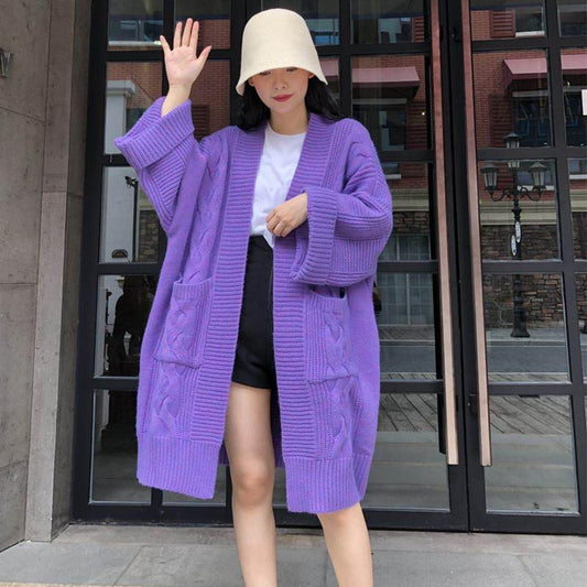 Casual Office Lady Knitted Cardigan Overcoats-Outerwear-Free Shipping at meselling99