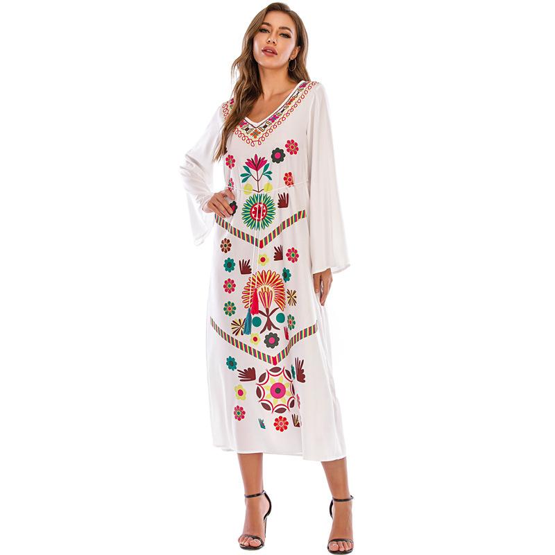 Sumer Bohemian Plus Sizes Long Dresses for Women-Dresses-Free Shipping at meselling99
