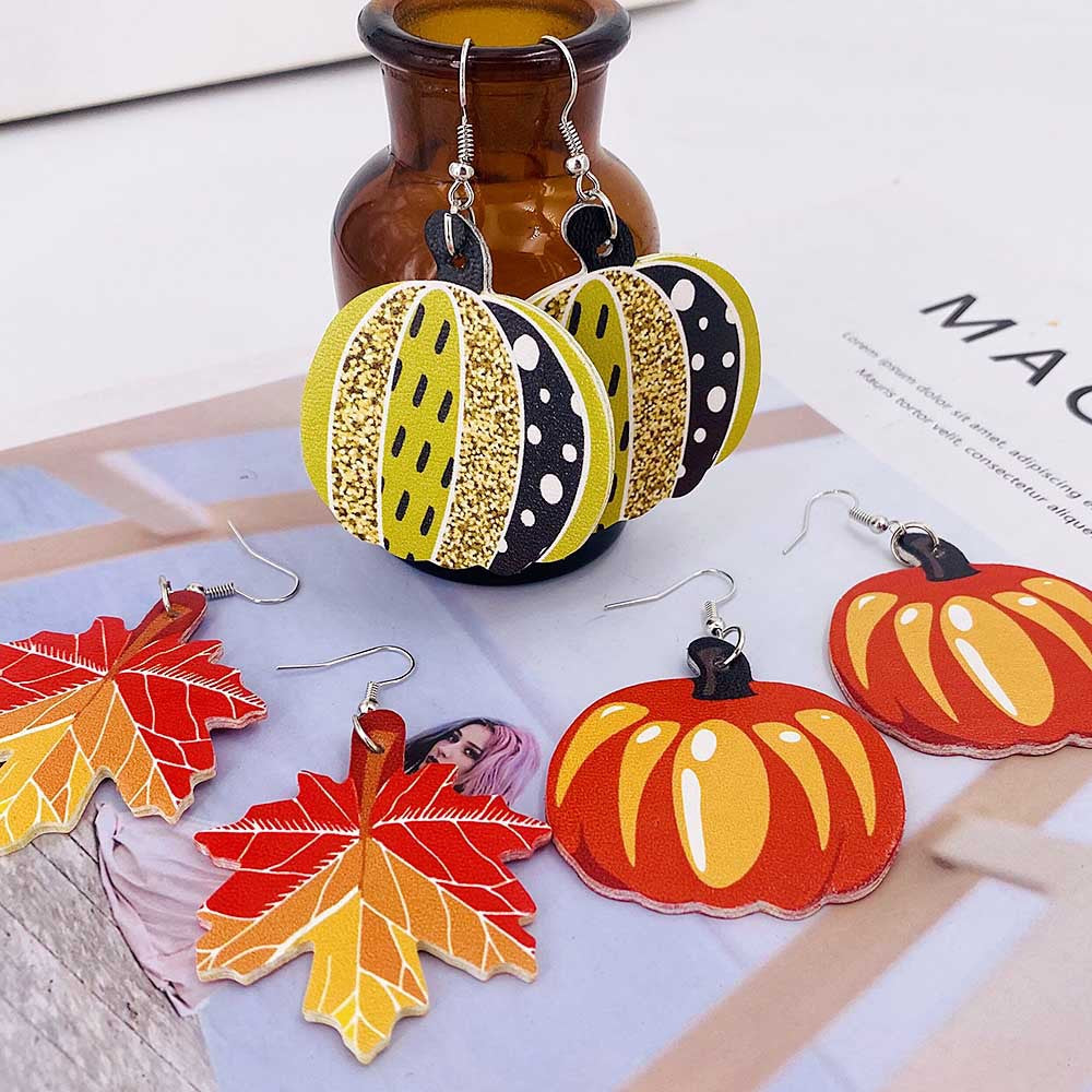 Thanks giveing Day Pumpkin Turkey Earring 2 Sets-Earrings-Free Shipping at meselling99