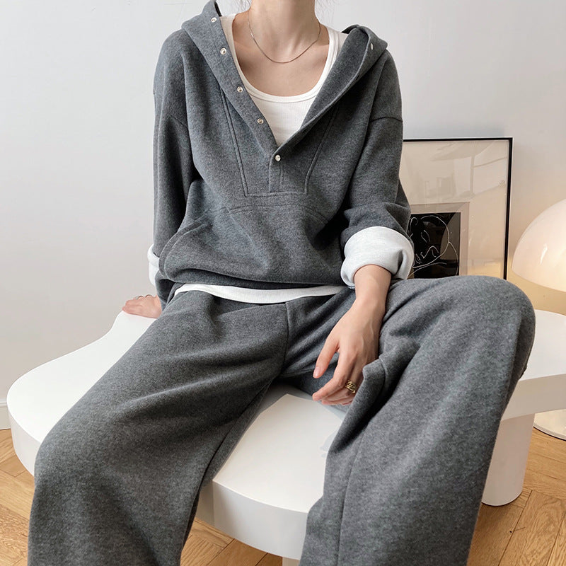 Fashion Women Hoodies and Pants Sports Suits-Suits-Gray-S-Free Shipping at meselling99