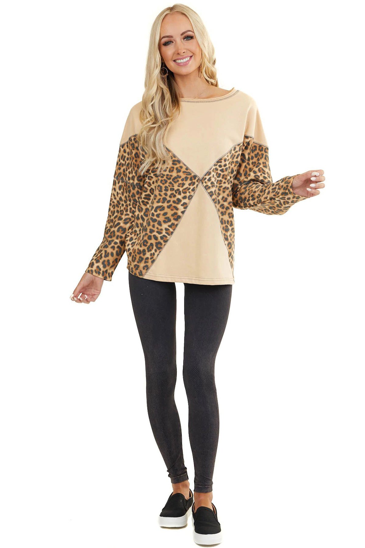 Women Leopard Print Fall Sweater Hoodies-Shirts & Tops-Free Shipping at meselling99