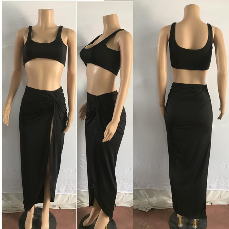 Sexy Women Strapless 2 Pieces Dresses-Sexy Dresses-Black-S-Free Shipping at meselling99