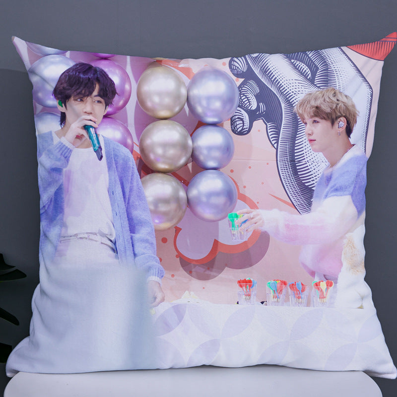 Cusotm BTS Double Sided Photo Pillow-bts(3)-45*45cm-Free Shipping at meselling99