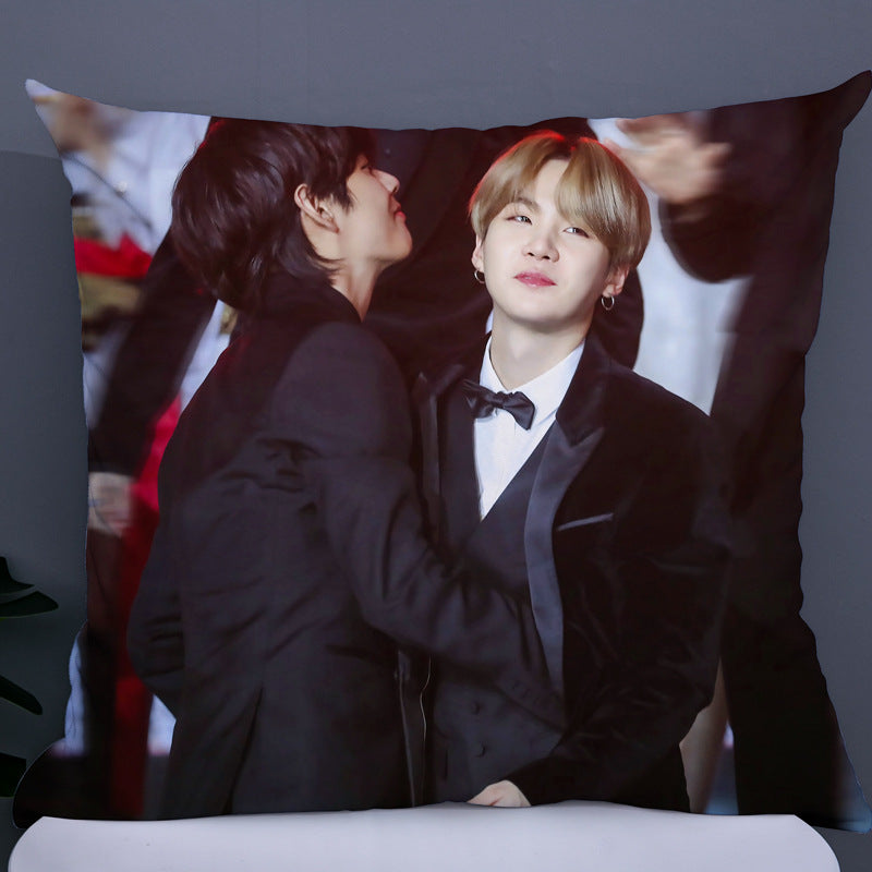 Cusotm BTS Double Sided Photo Pillow-bts(2)-45*45cm-Free Shipping at meselling99