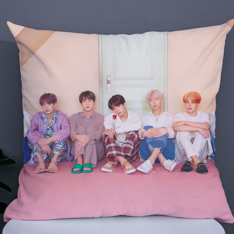 Cusotm BTS Double Sided Photo Pillow-bts(7)-45*45cm-Free Shipping at meselling99