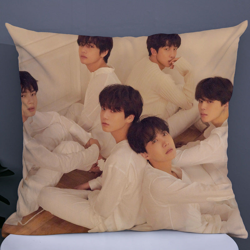 Cusotm BTS Double Sided Photo Pillow-bts(14)-45*45cm-Free Shipping at meselling99
