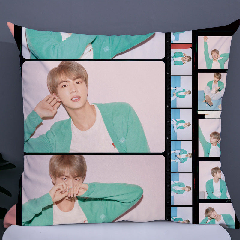 Cusotm BTS Double Sided Photo Pillow-bts(12)-45*45cm-Free Shipping at meselling99