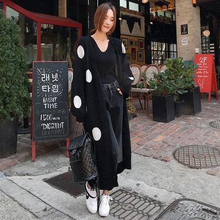 Fashion Dot Long Cardign Overcoat--Free Shipping at meselling99