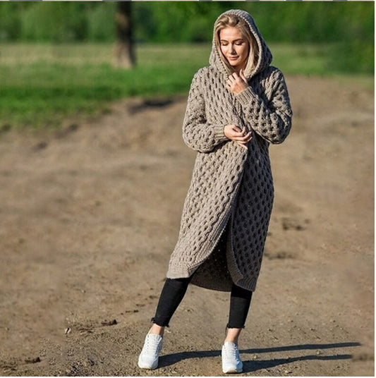Fashion Women Knitted Long Cardigan Overcoat-Women Outerwear-Free Shipping at meselling99