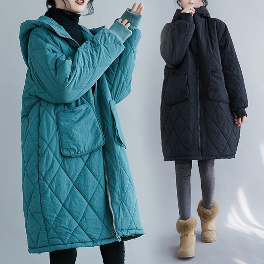 Winter Cotton Plus Sizes Women Overcoats-Outerwear-Free Shipping at meselling99
