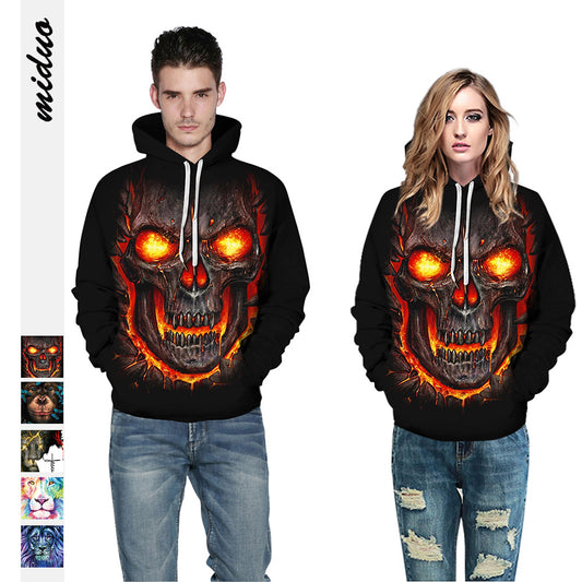 Halloween Skeleton 3D Print Fall Pullover Hoodies--Free Shipping at meselling99