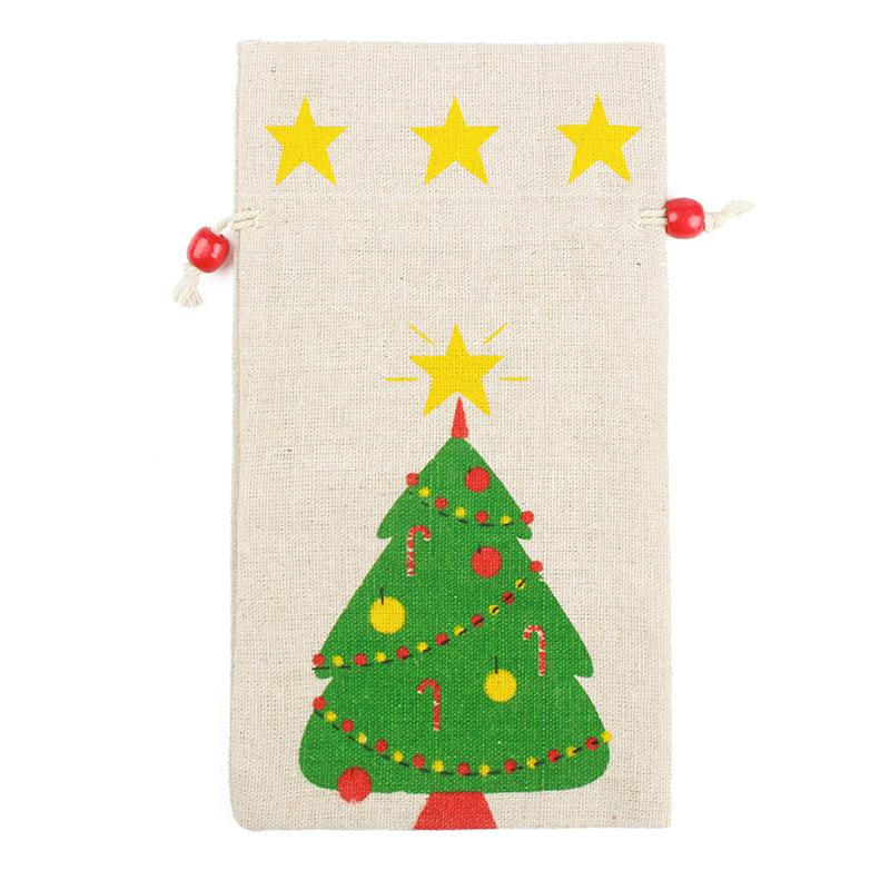 Merry Christmas Linen Strawing Storage Gift Bags 10pcs-Gift Bags-Free Shipping at meselling99