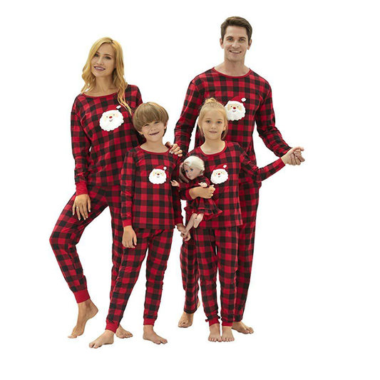Red Christmas Parent-child Sleepwear Sets Homewear--Free Shipping at meselling99