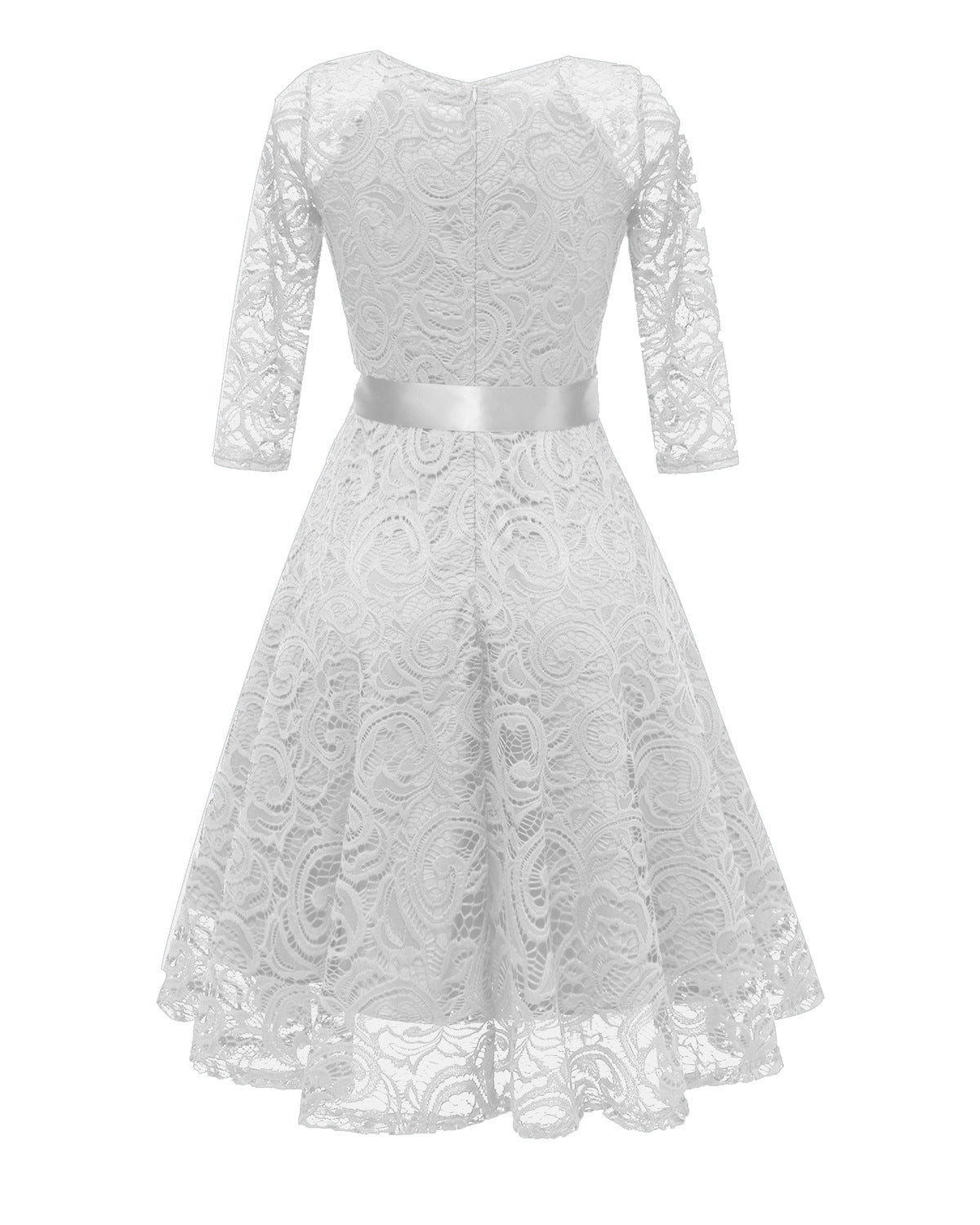 Elegant Long Sleeves Lace Dresses-Dresses-Free Shipping at meselling99