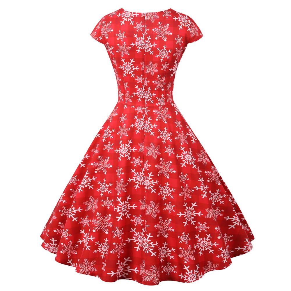 Merry Christmas Short Sleeves Dresses-Dresses-Free Shipping at meselling99