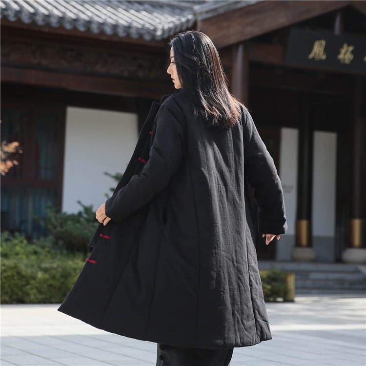Vintage Cotton Winter Long Overcoats for Women-Outerwear-Free Shipping at meselling99