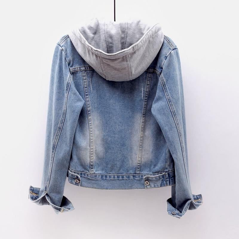 Casual Hoodies Denim Jacket for Girls-Coats & Jackets-Free Shipping at meselling99