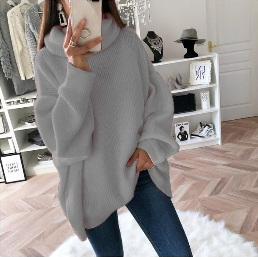Casual Pullover Knitted Sweaters for Women-Shirts & Tops-Gray-S-Free Shipping at meselling99