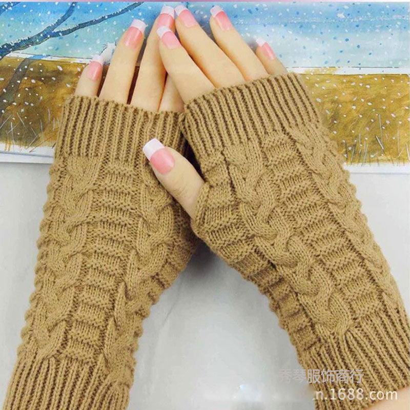 2 Pairs/Set Winter Fingerless Knitted Gloves Keep Warm for Women-Gloves & Mittens-Free Shipping at meselling99