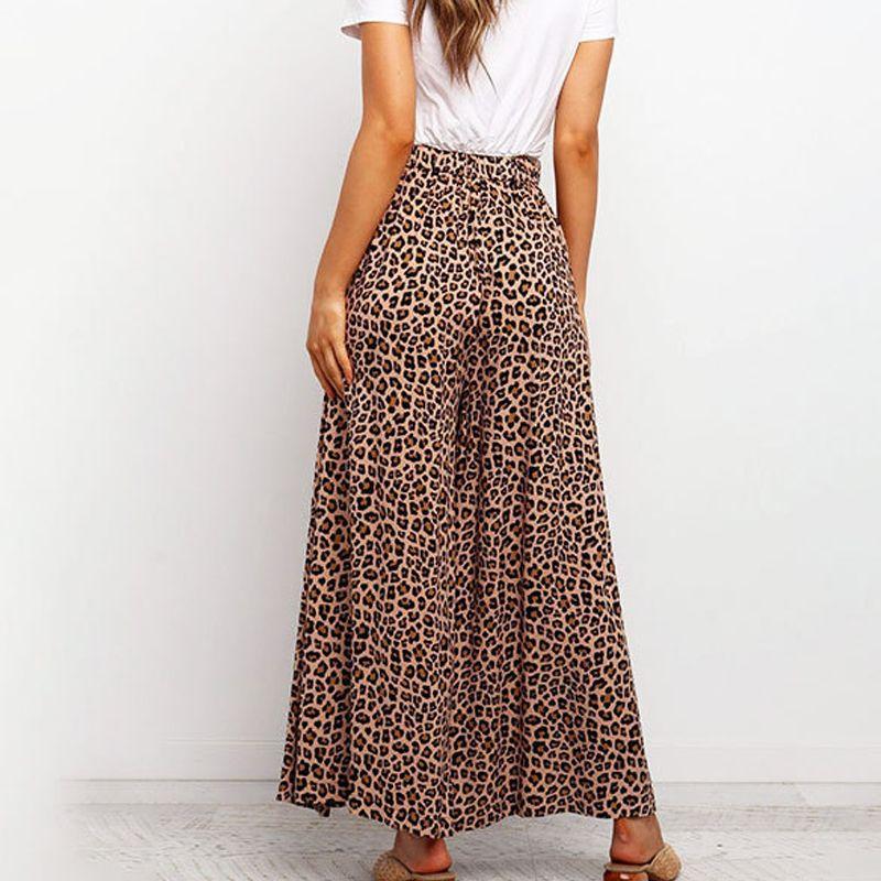 New Fashion High Waist Leopard Print Loose Long Pants--Free Shipping at meselling99