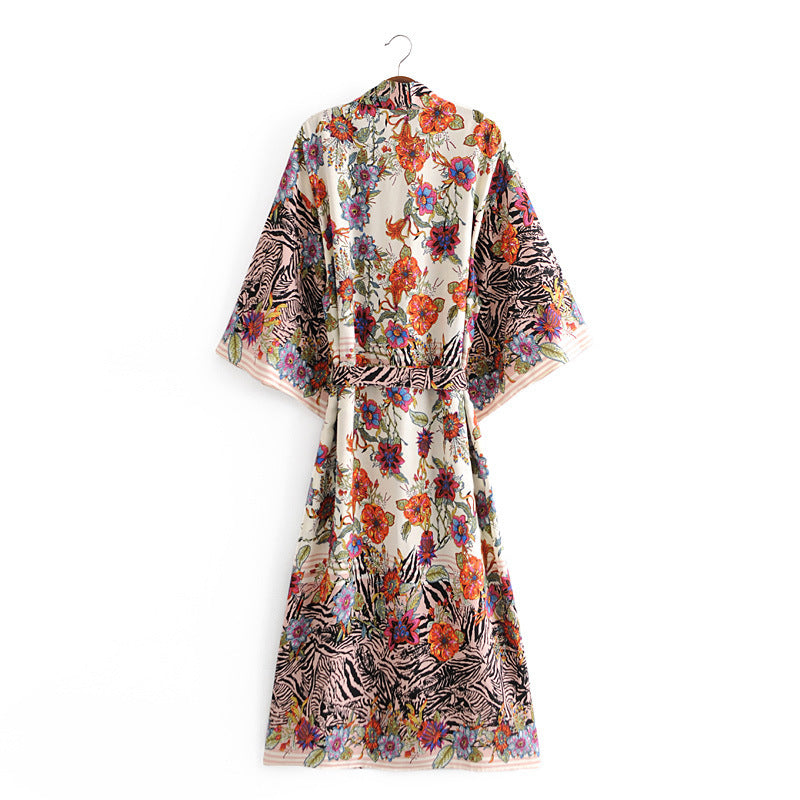 Summer Women Folral Print Kimono-Cover Ups-Free Shipping at meselling99
