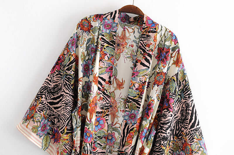 Summer Women Folral Print Kimono-Cover Ups-Free Shipping at meselling99