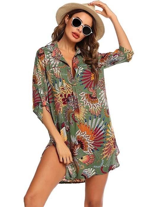 Summer Beach Sun Proof Blouses-6-S-Free Shipping at meselling99