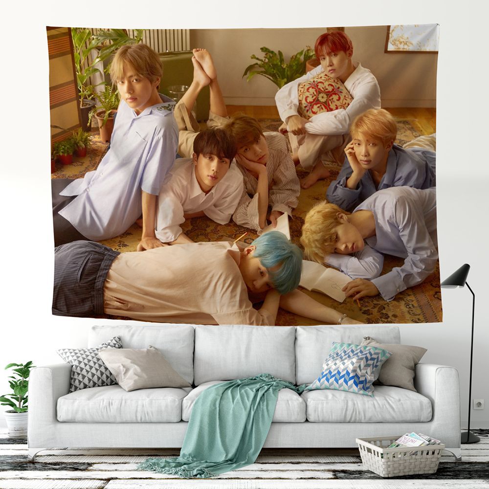 BTS Bullet Proof Youth League Tapestry-bts(32)-75x100cm-Free Shipping at meselling99