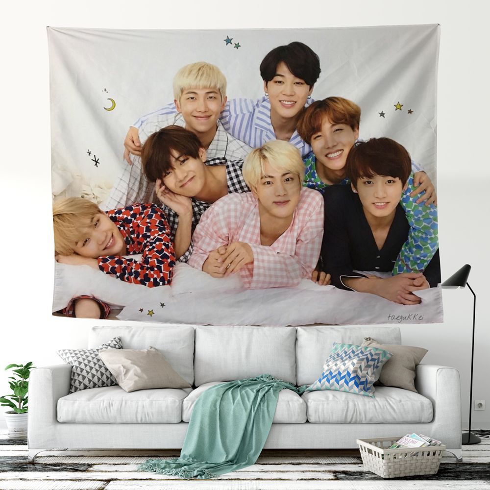 BTS Bullet Proof Youth League Tapestry-bts(55)-75x100cm-Free Shipping at meselling99