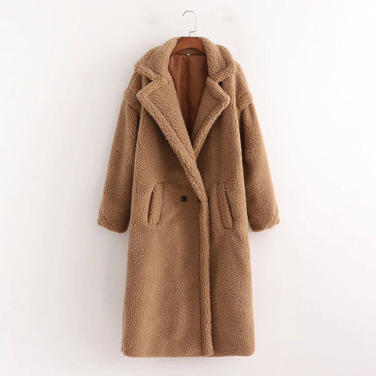 Winter Warm Fashion Long Overcoat for Women-Outerwear-Brown-S-Free Shipping at meselling99