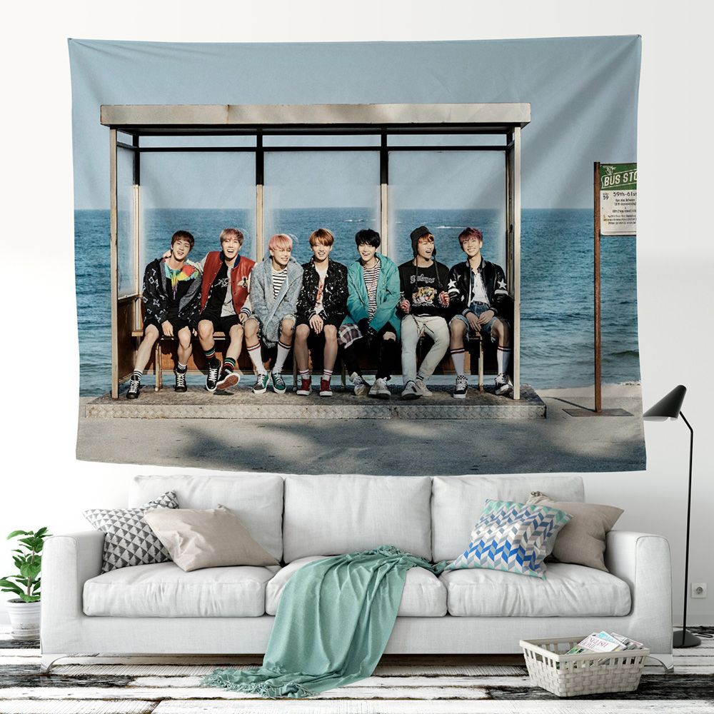 BTS Bullet Proof Youth League Tapestry-bts(45)-75x100cm-Free Shipping at meselling99