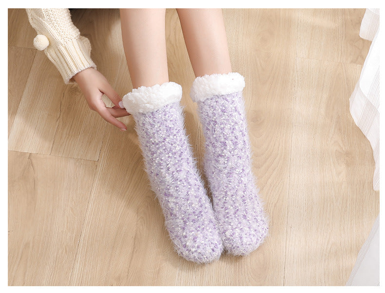Winter Velvet Warm Sleep Socks for Women-socks-Free Shipping at meselling99