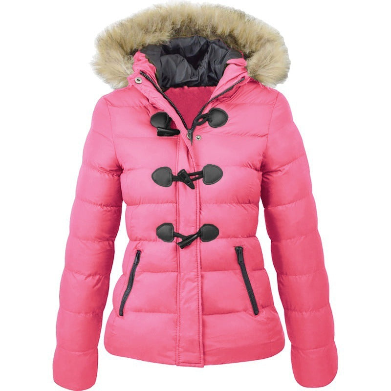 Casual Cotton Women Short Overcoats for Women-Coats & Jackets-Pink-S-Free Shipping at meselling99