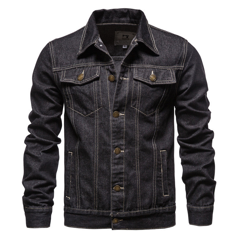 Casual Cotton Denim Cowboy Long Sleeves Denim Jackets-Coats & Jackets-Free Shipping at meselling99
