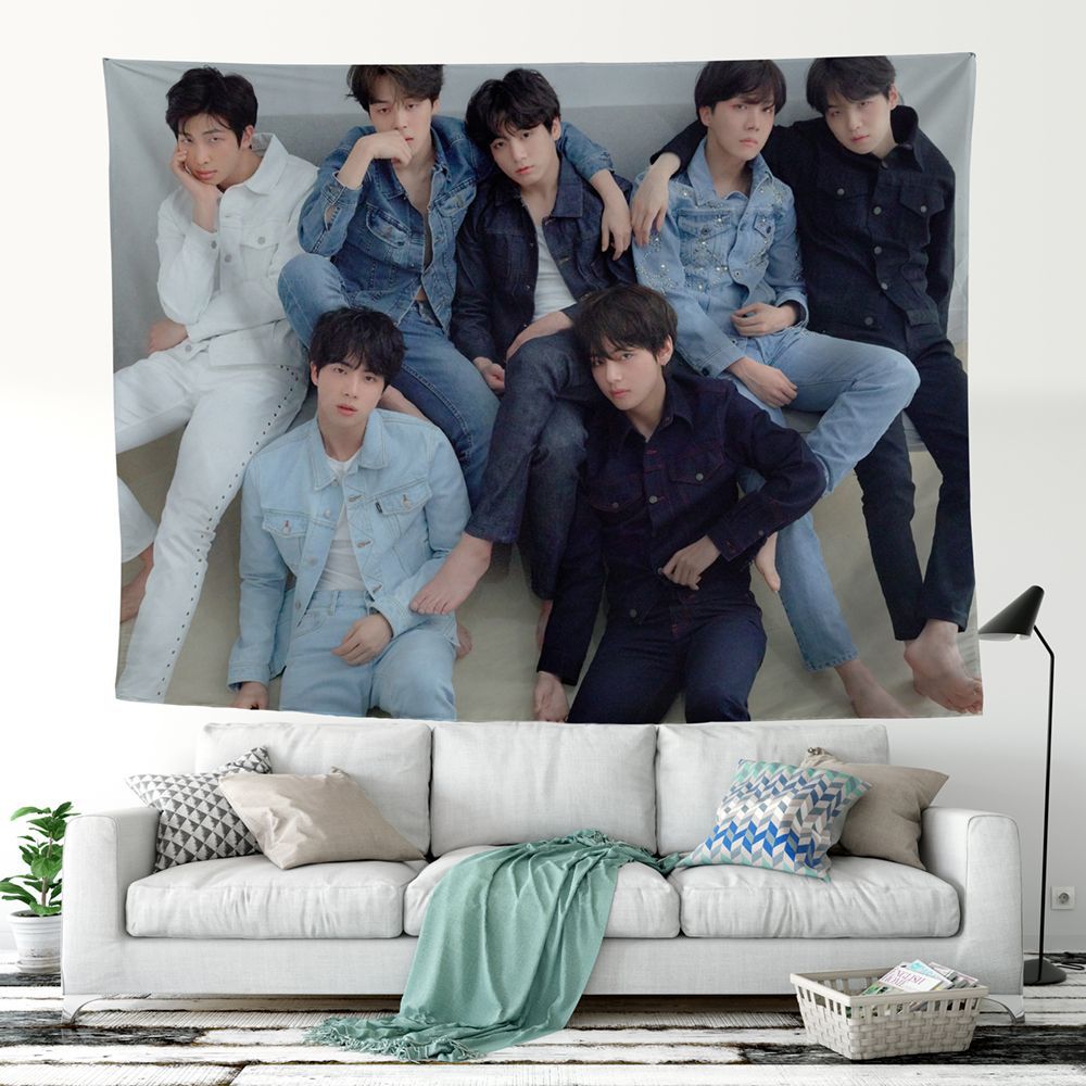 BTS Bullet Proof Youth League Tapestry-bts(25)-75x100cm-Free Shipping at meselling99