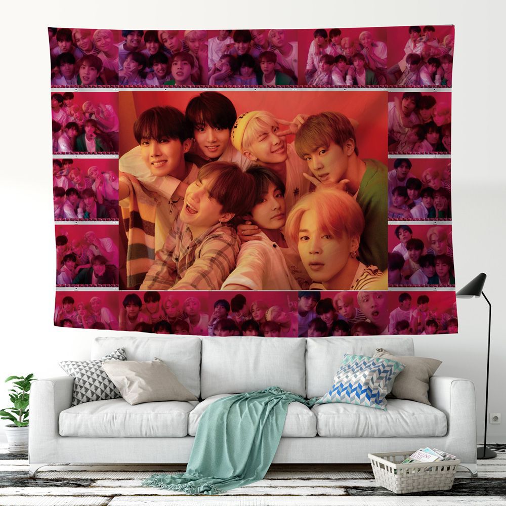 BTS Bullet Proof Youth League Tapestry-bts(42)-75x100cm-Free Shipping at meselling99